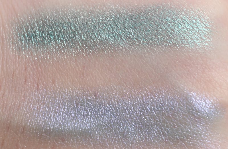 NARS Dual-Intensity Eyeshadow Swatches in Deep End and Pool Shark Swatches