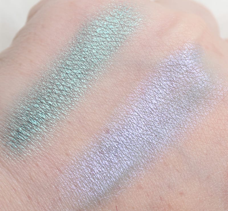 NARS Dual-Intensity Eyeshadow Swatches in Deep End and Pool Shark