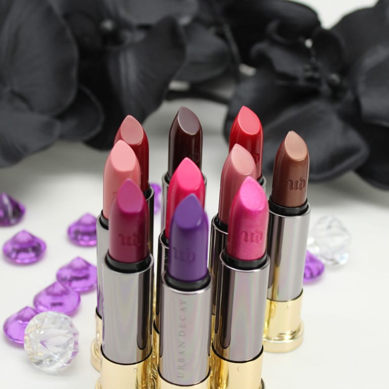 Urban Decay Wende\u0026#39;s Favorites Vice Lipsticks Swatched on Pale Skin