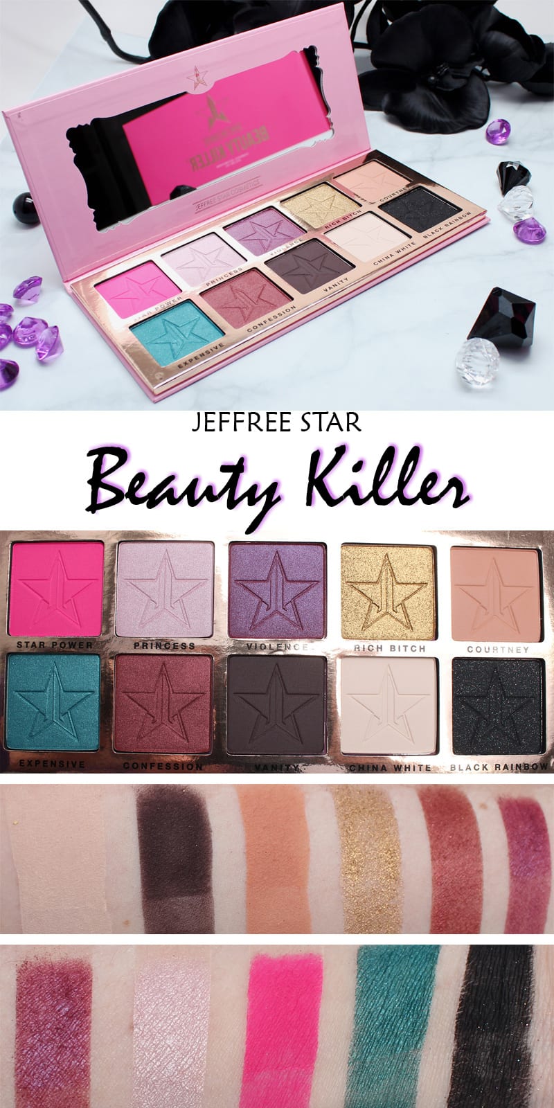 Jeffree Star Beauty Killer Palette Review Video Swatches