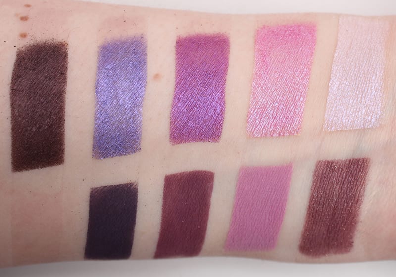 Makeup Geek Purple Palette swatches