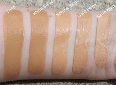 Too Faced Born This Way Foundation Swatches