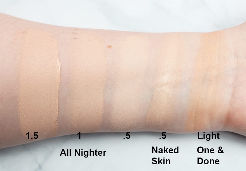 Urban decay all nighter foundation swatches