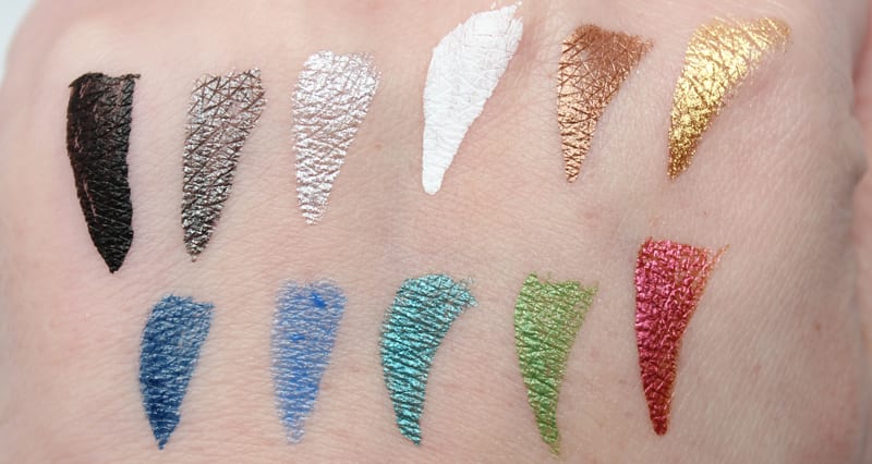 Urban Decay Razor Sharp Water Resistant Longwear Liquid Eyeliner Swatches