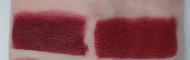 Anastasia Beverly Hills Venetian Red, Love Letter swatches
