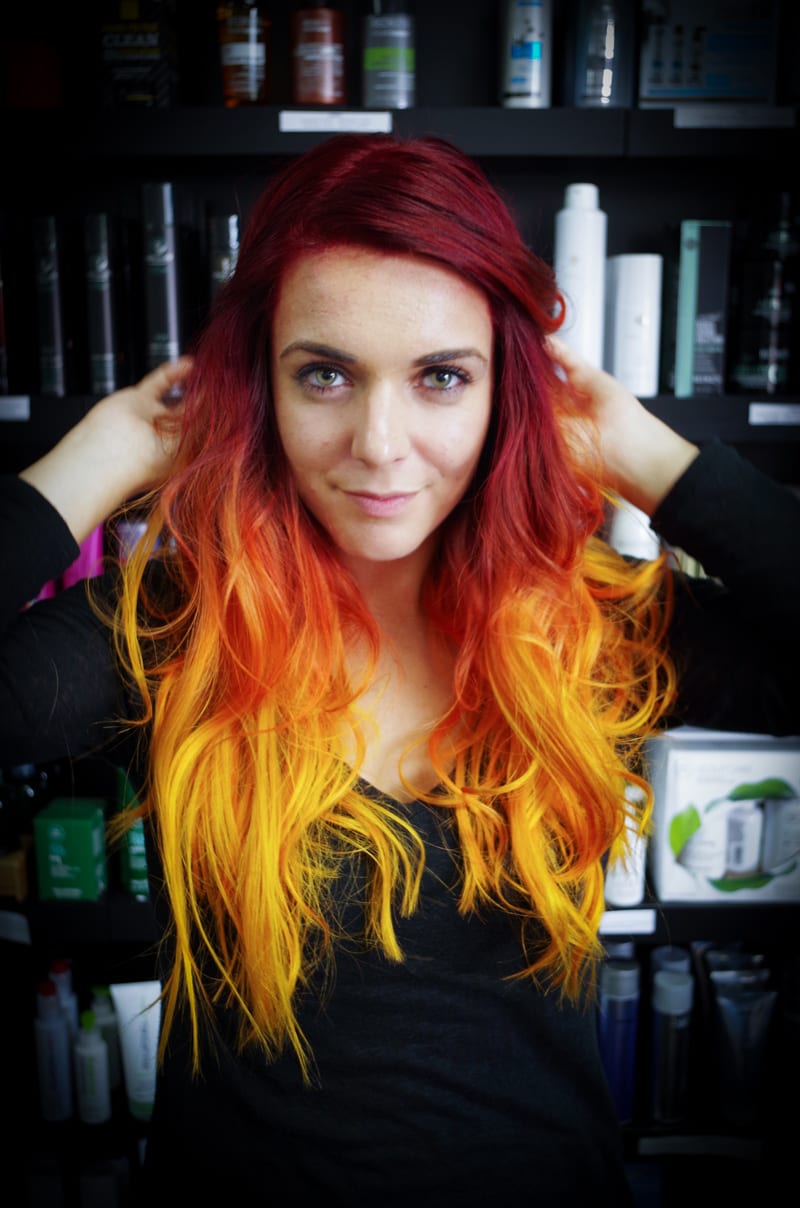 Rainbow Hair Color Ideas with Christian - Fiery Red