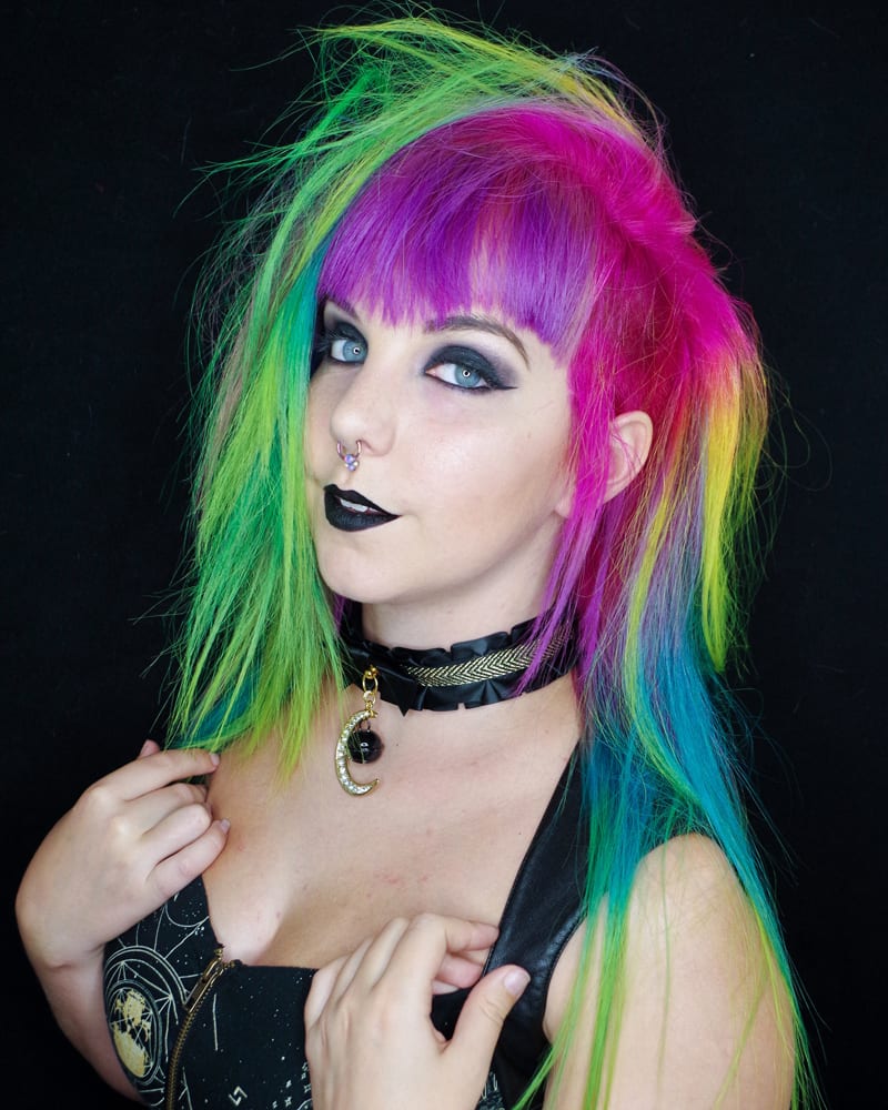 Rainbow Hair Color Ideas with Christian - Neon Rainbow Hair