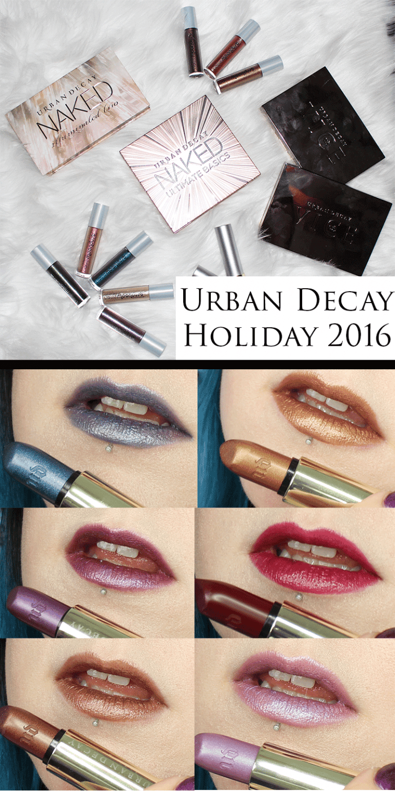 Urban Decay Holiday 2016 Collection Video, Swatches, Giveaway