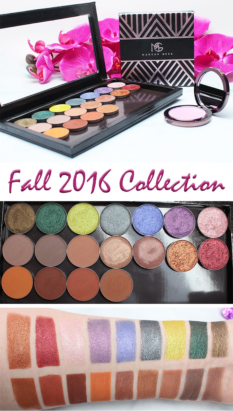 Makeup Geek Fall 2016 Collection Review Swatches Comparison
