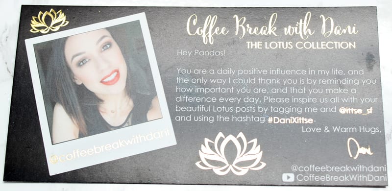 Ittse CoffeeBreakWithDani Lotus Collection Review, Swatches, Tutorial, Look