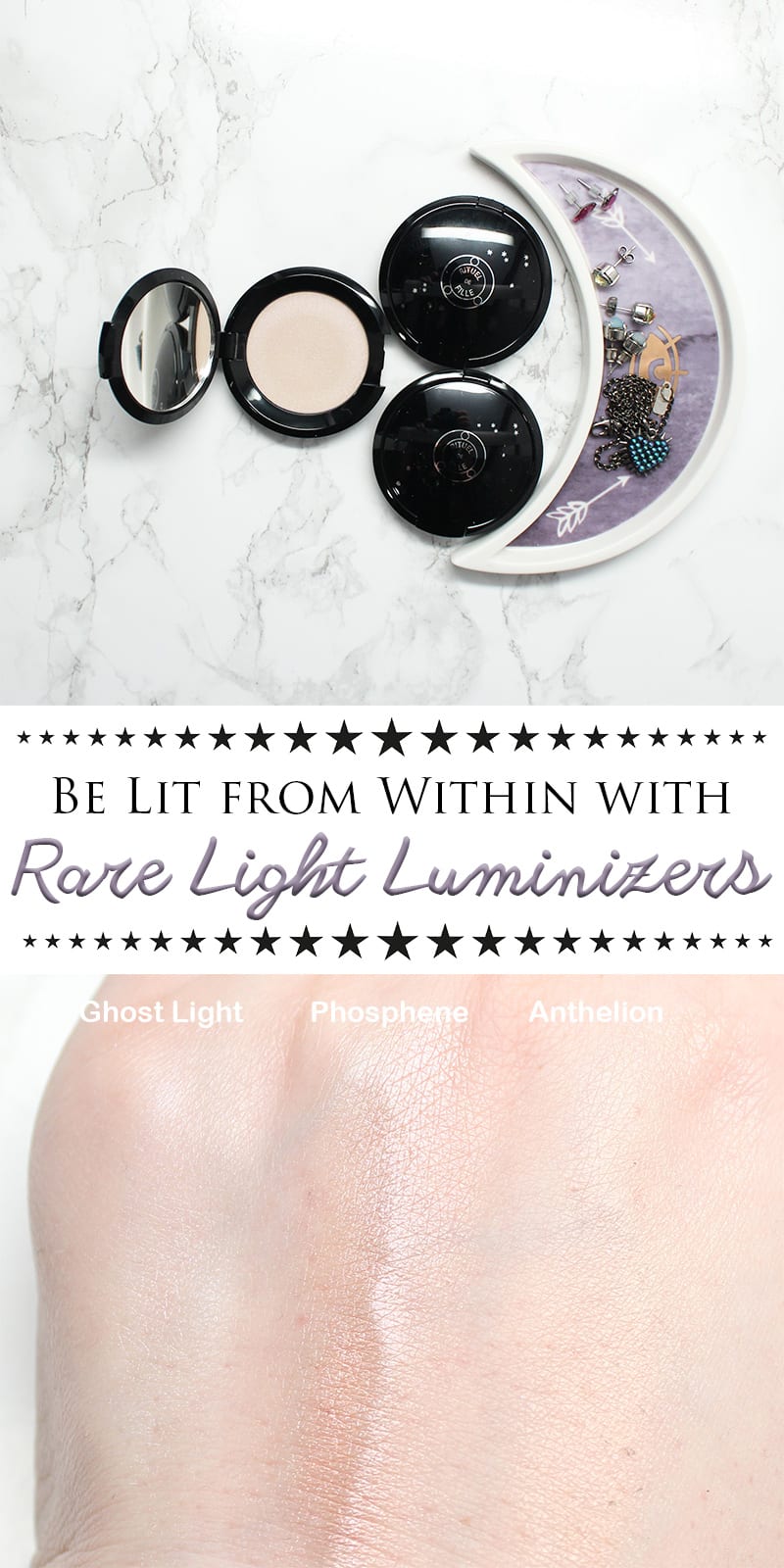 Rituel De Fille Rare Light Luminizers Review and Swatches on Pale Skin