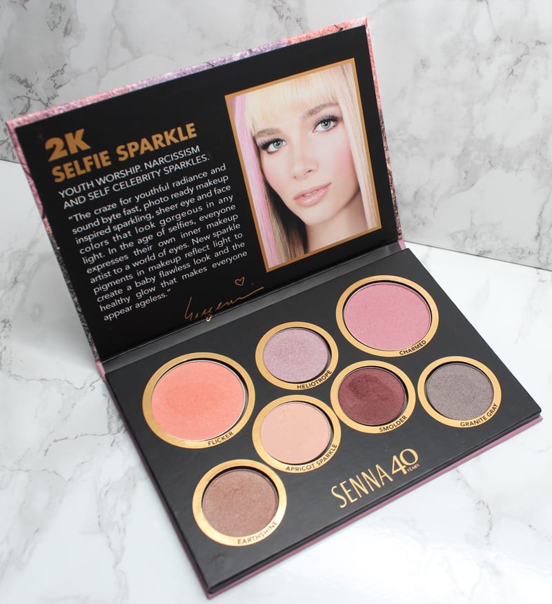 Senna 2k Selfie Sparkle Palette Review Swatches