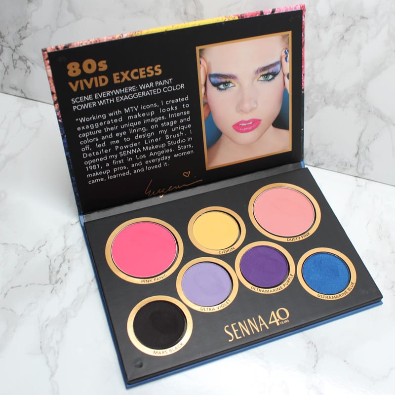 Senna 80's Vivid Excess Palette Swatches Review
