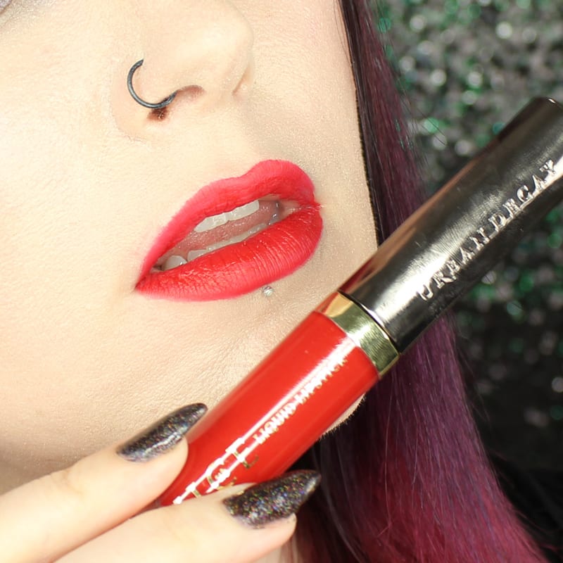 Urban Decay Vice Lipstick 714 swatch on pale skin