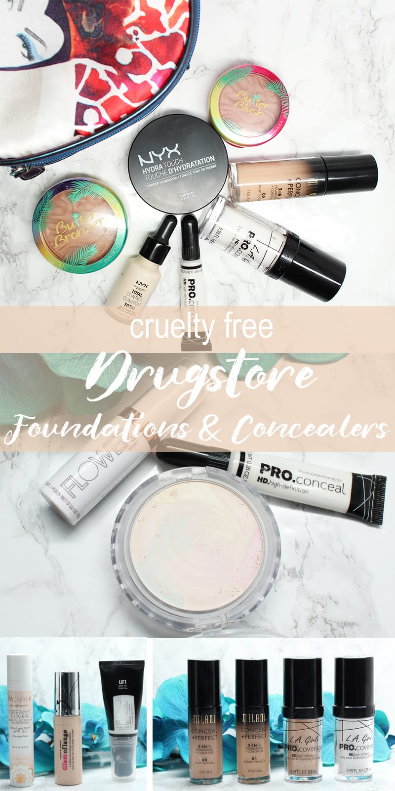 Cruelty Free Drugstore Foundations and Concealers