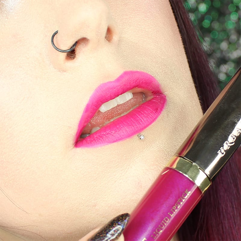 Urban Decay Vice Lipstick Firebird swatch on pale skin