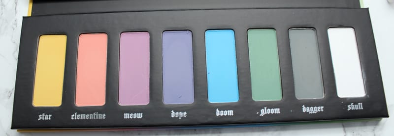 Kat Von D Pastel Goth Palette Review, Live Swatches on Pale Skin