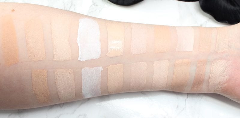 Pale Skin Concealer Swatches