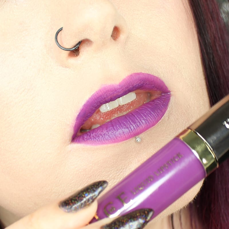 Urban Decay Vice Lipstick Pandemonium swatch on pale skin