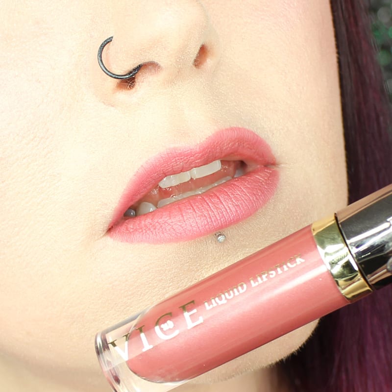 Urban Decay Vice Lipstick Trivial swatch on pale skin