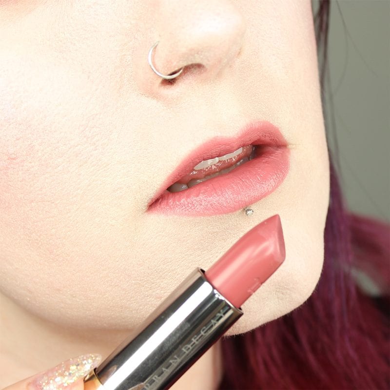 Urban Decay Vice Lipstick in Ravenswood on pale skin
