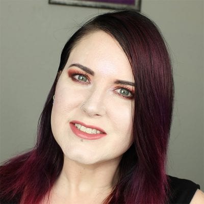 Urban Decay Vice Lipstick in Ravenswood on pale skin