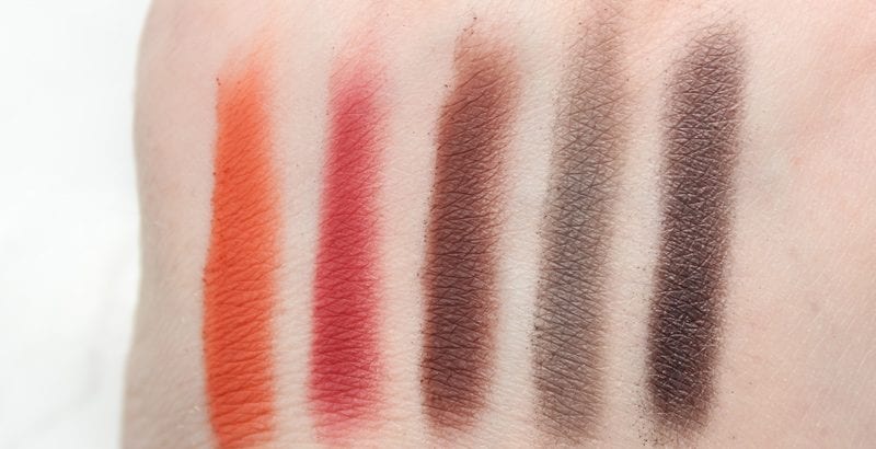 Urban Decay Spring 2017 Eyeshadow Singles - Spike, Relish, Punk, Serious, Smokeout swatches