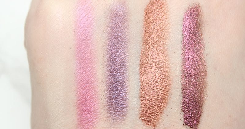 Urban Decay Spring 2017 Eyeshadow Singles - Blonde, 1985, Vice, Midnight Blast, Extragalactic swatches