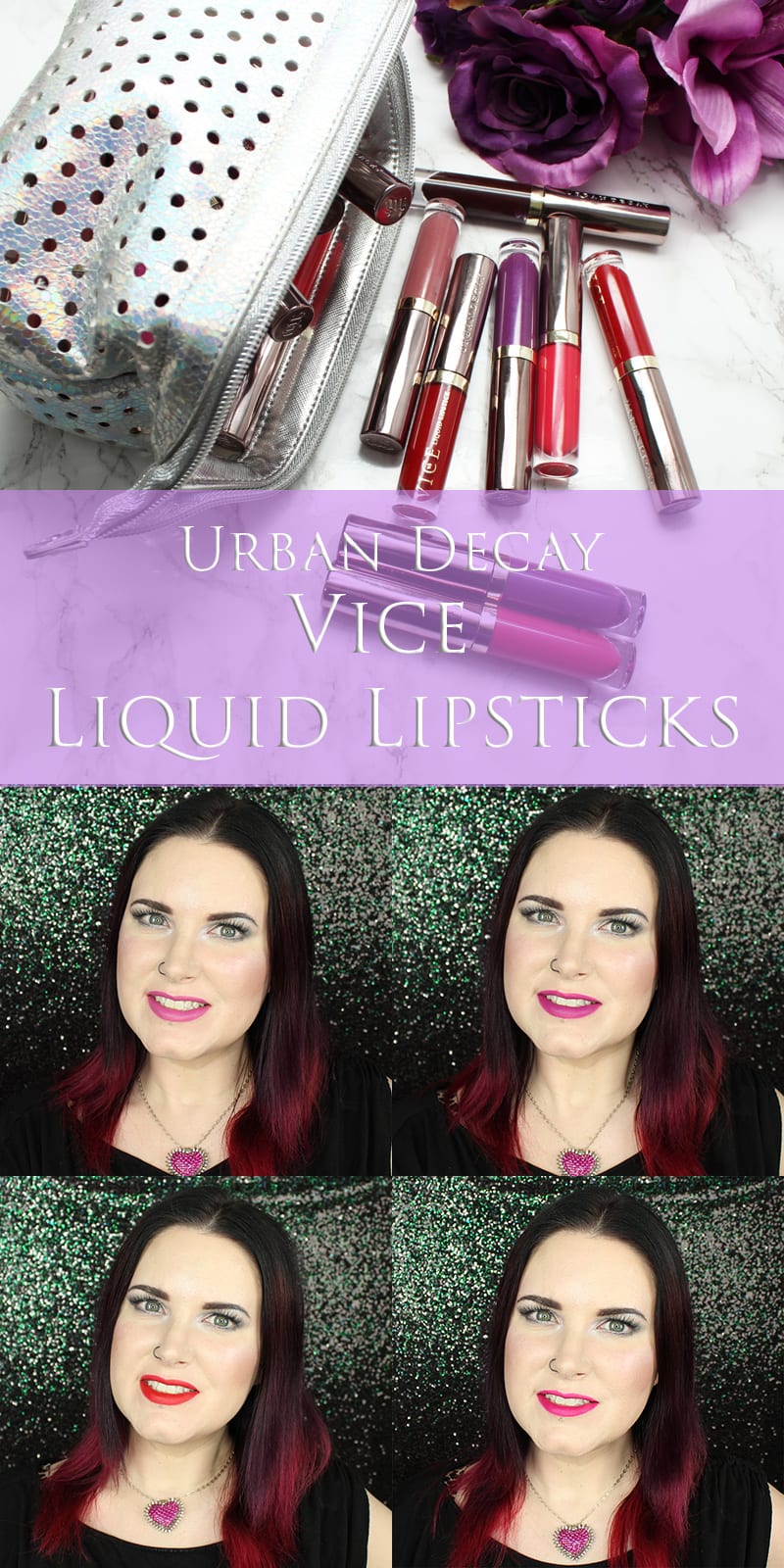 Urban Decay Vice Liquid Lipsticks, swatches on pale skin