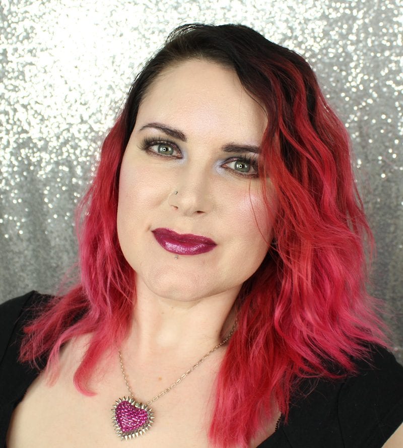 Makeup Geek Foiled Lip Gloss in Drumroll swatch