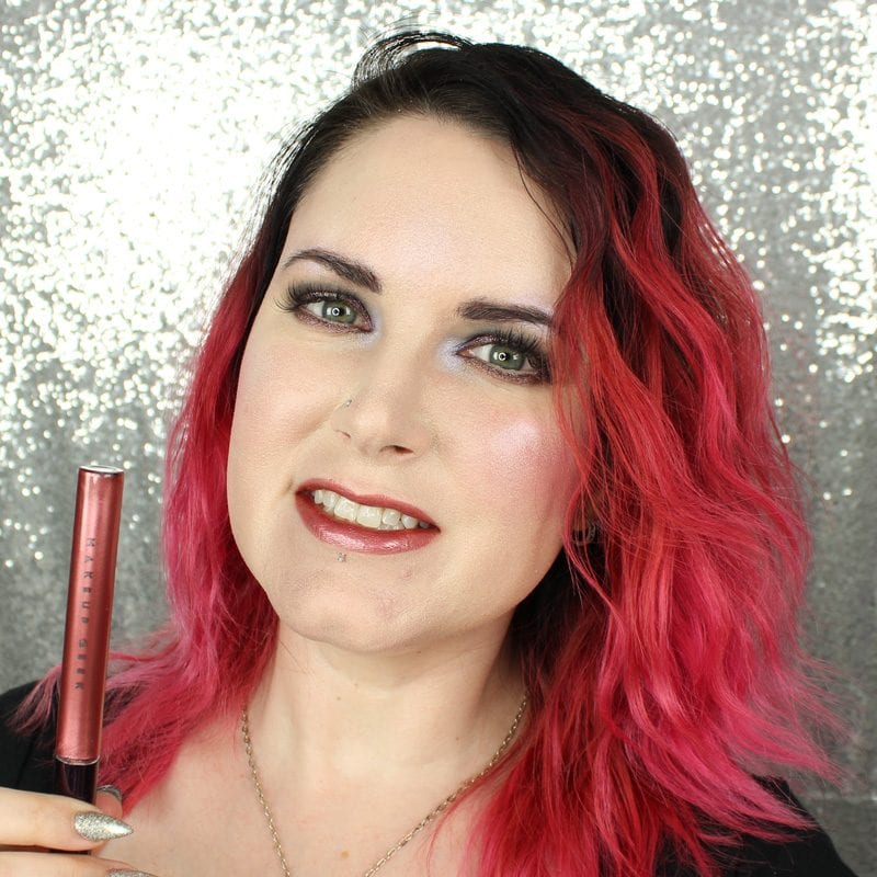 Makeup Geek Foiled Lip Gloss in Set List swatch
