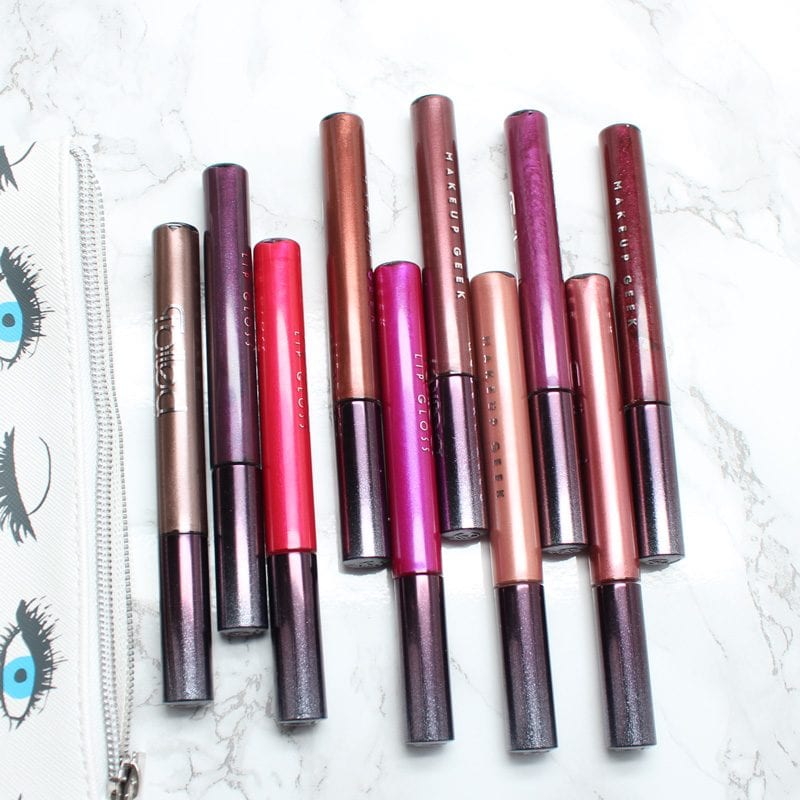 Makeup Geek Foiled Lip Glosses Review and Swatches