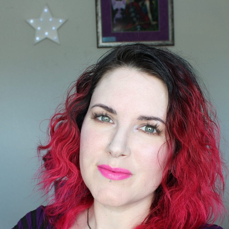Wearing Makeup Geek Celestial, Dose of Colors Fearless and Kat Von D L41 Foundation mixed with Nyx Opalescent