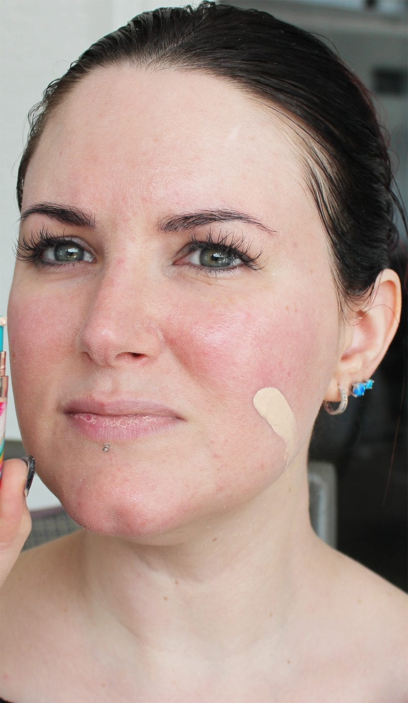 Josie Maran Vibrancy Argan Oil Foundation in Dynamic RG5 swatch