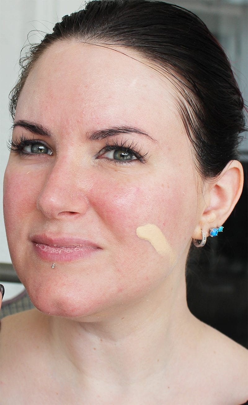 Too Faced Born This Way Foundation in Snow swatch