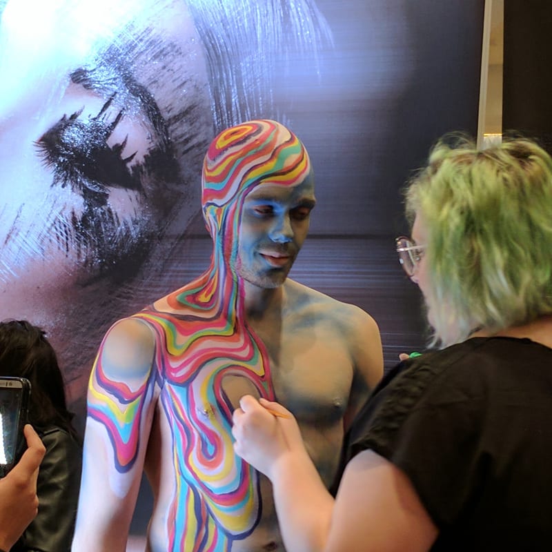 Creative makeup artistry at the makeup show