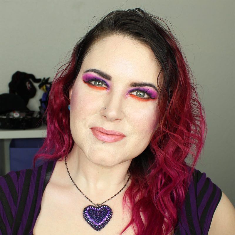 Wearing Urban Decay Bittersweet and Score blush draped, plus Saucebox Festival Love and Makeup Geek Celestial