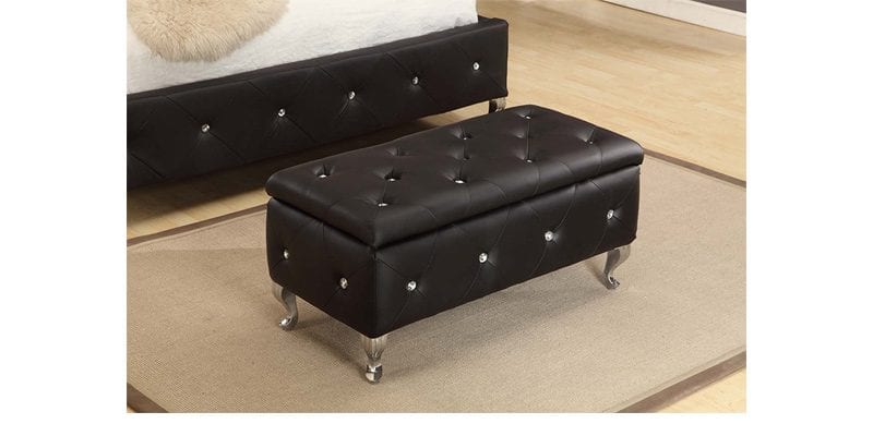 Black Tufted Ottoman