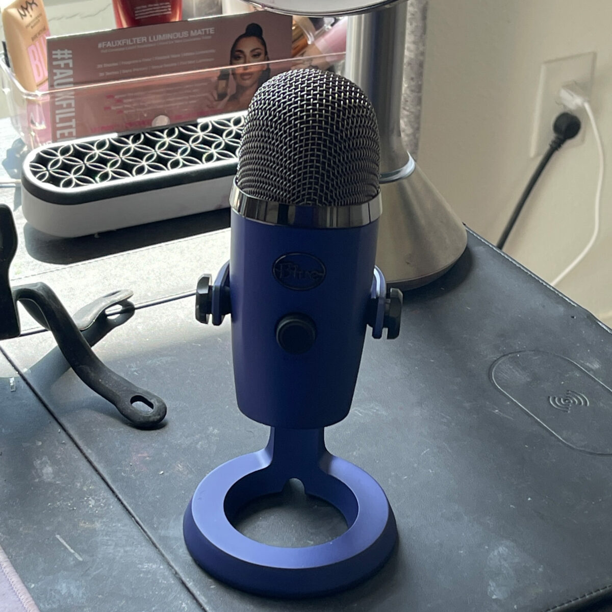 My Blue Yeti Nano Microphone on my desk 