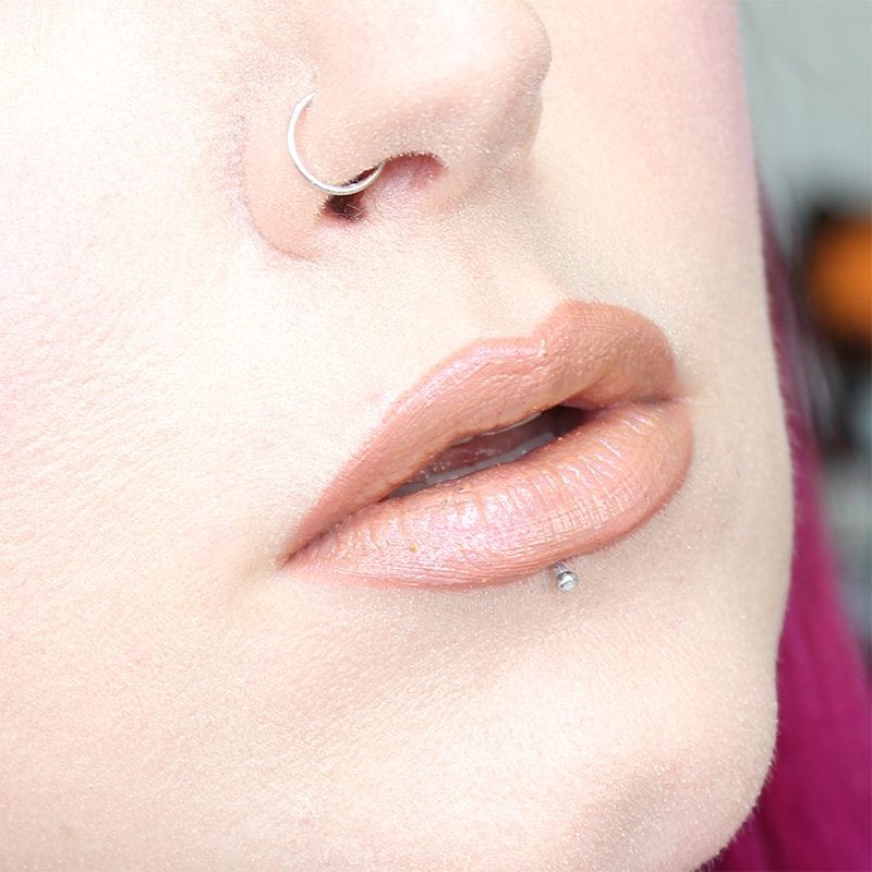 Wearing Kat Von D Bow & Arrow Pencil with House of Beauty Nude Brulee Lipstick