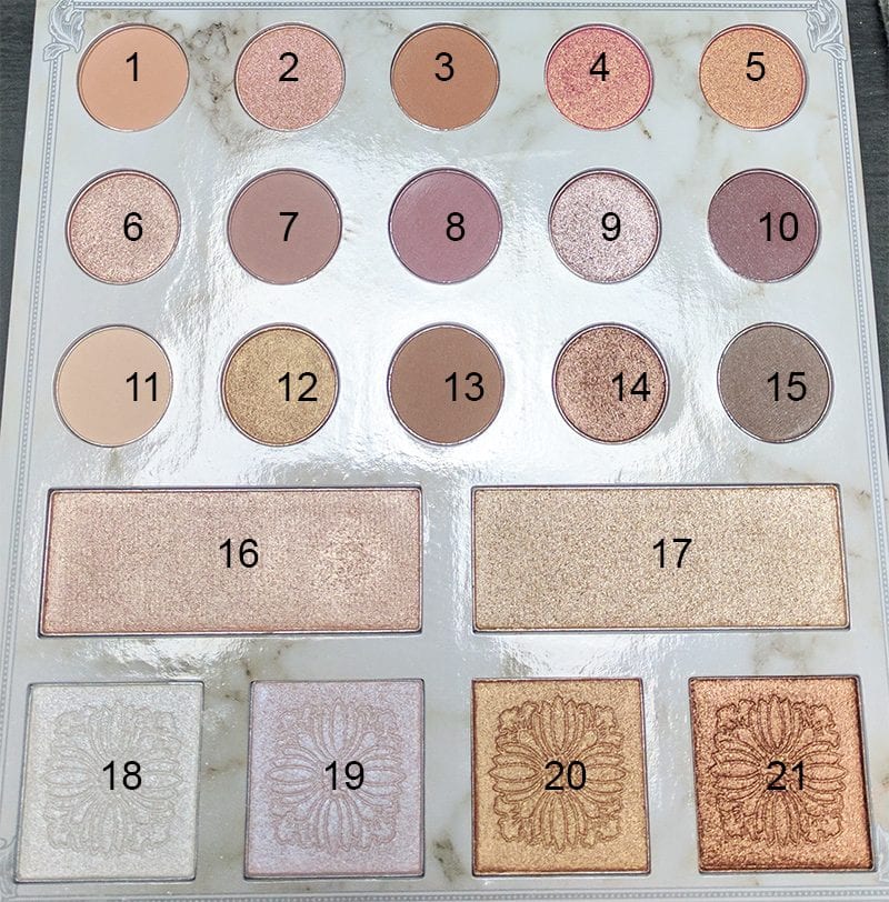 BH Cosmetics Carli Bybel Deluxe Palette Numbered