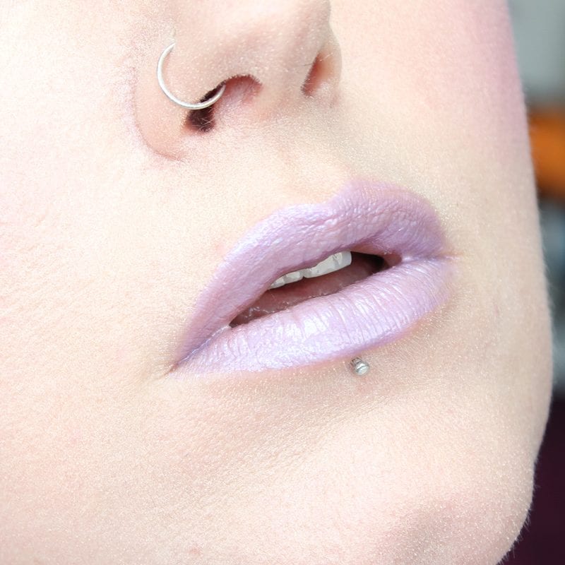 Wearing Kat Von D Coven pencil and House of Beauty Unicorn lipstick