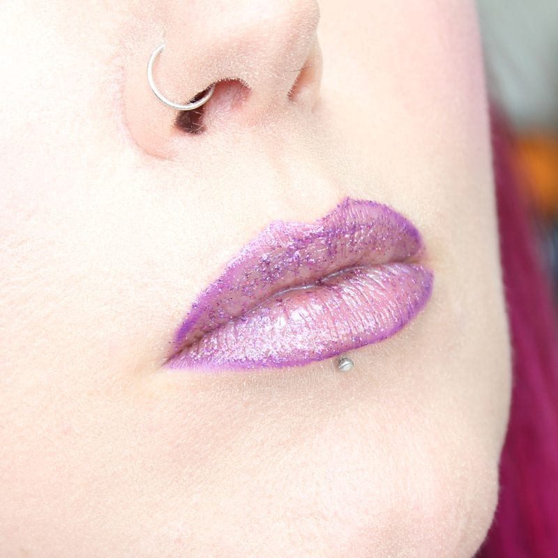 Wearing Kat Von D Roxy Pencil and House of Beauty Stephanie lipstick