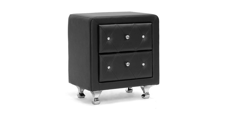 Black Tufted Nightstand