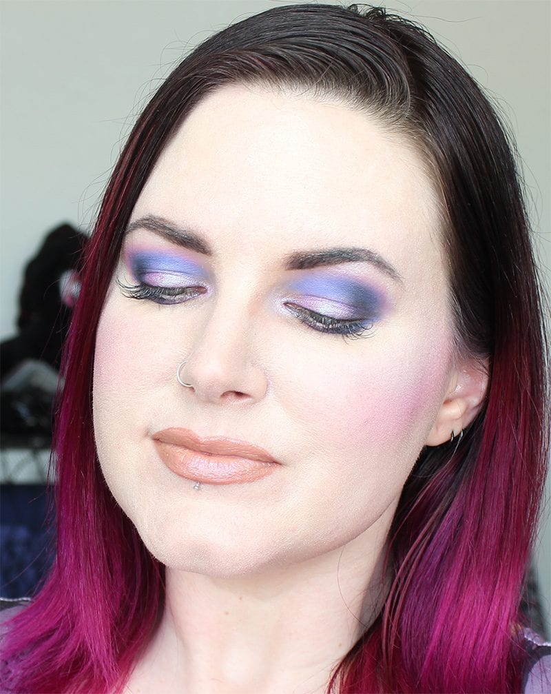 Wearing Kat Von D Cruelty-Free Bow & Arrow Pencil with House of Beauty Nude Brulee Lipstick