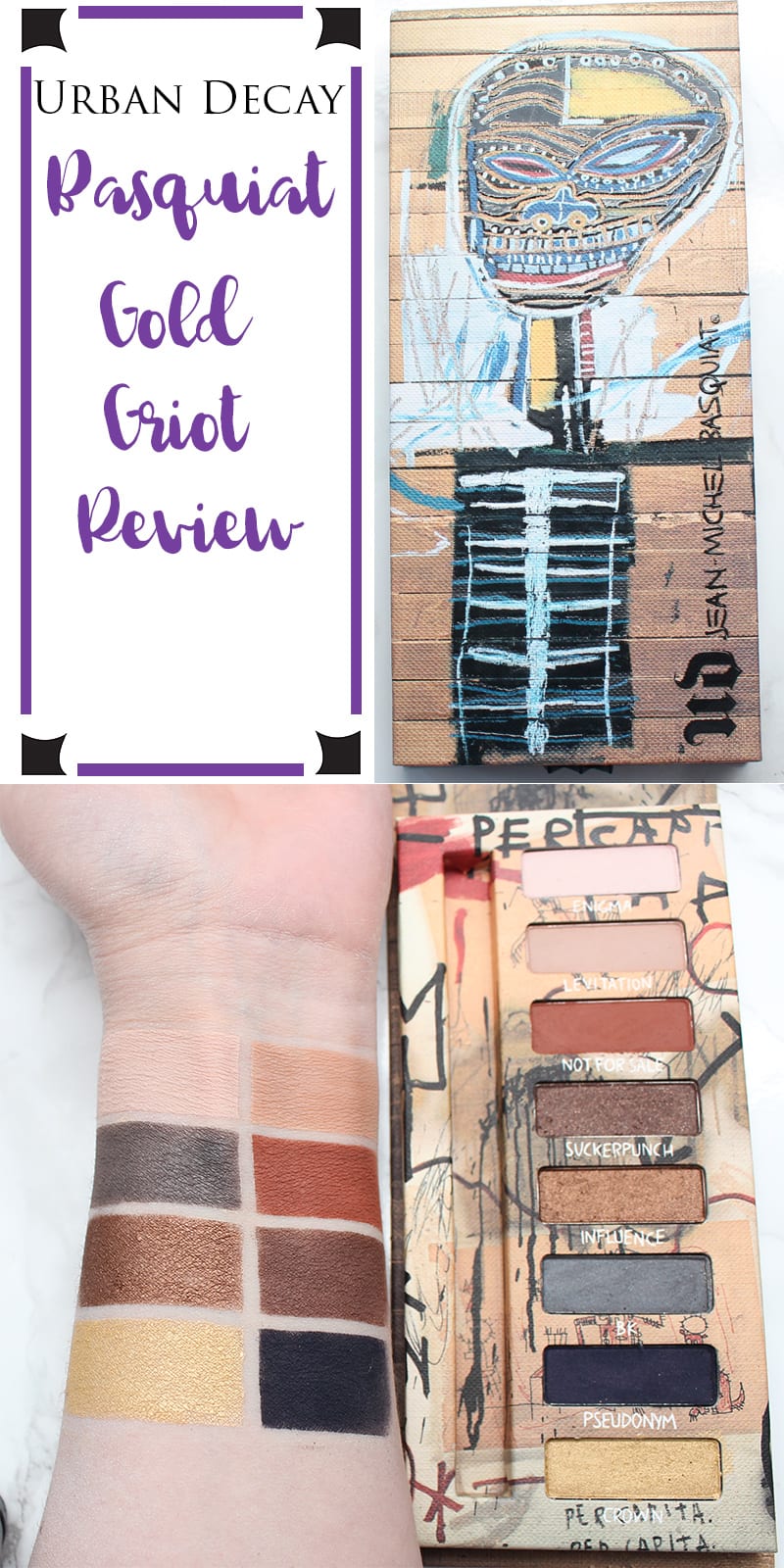 Urban Decay Gold Griot Palette Review and Swatches on Pale Skin. This is a great staple neutral palette with a good mix of mattes and shimmer.