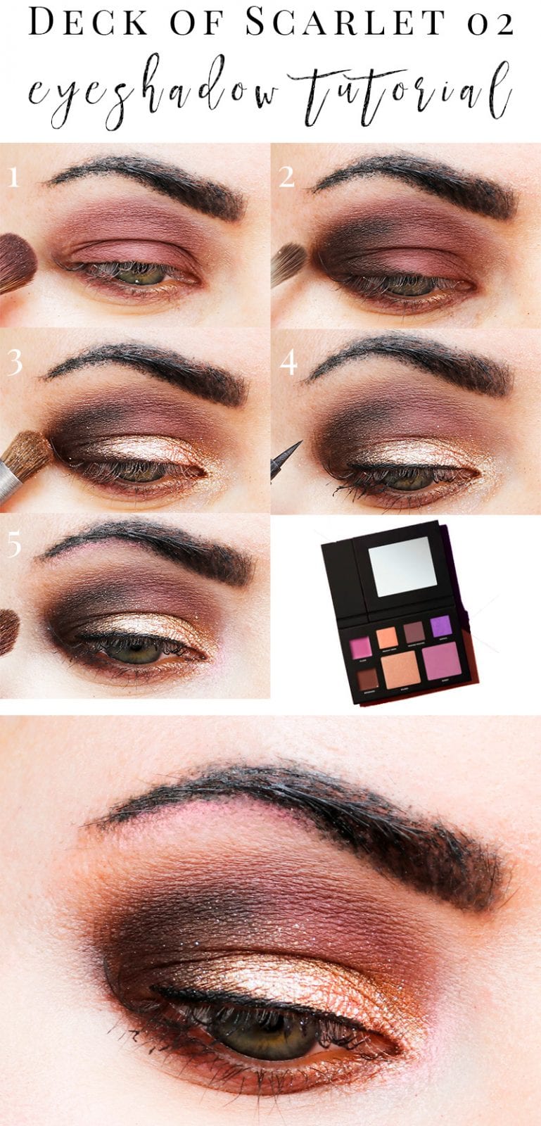 Deck of Scarlet Mauve Tutorial. Courtney used the Deck of Scarlet 02 Babsbeauty purple palette for this tutorial. Making Mauves is a sexy medium mauve matte. Great for a film noir look on its own or as a crease color.