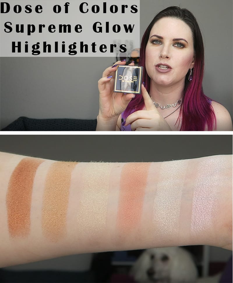 Dose of Colors Supreme Glow Highlighters Review & Swatches on Pale Skin. These are gorgeous highlighters with a beautiful finish.