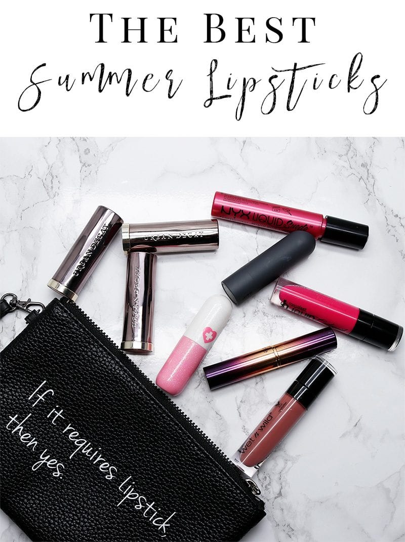 Favorite Summer Lipsticks. I'm sharing my top 9 favorite shades for summer. See me wearing all 9! 