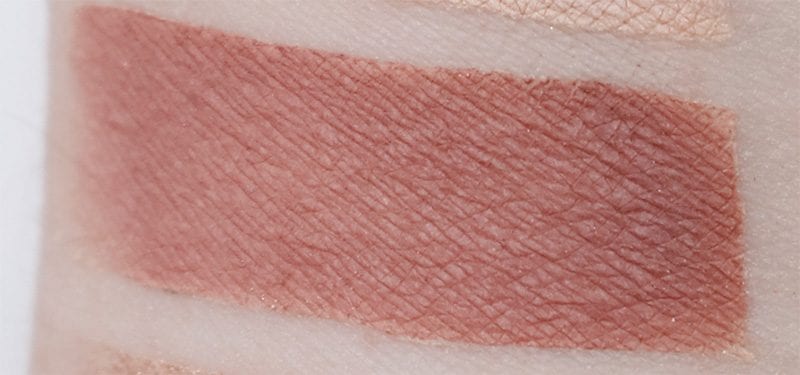 Stila Suede swatch on pale skin